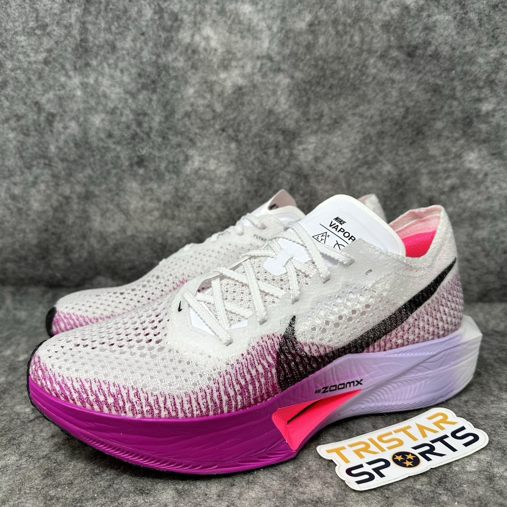 Nike ZoomX Vaporfly Next% 3 Running Shoes Womens Sz 7 White Purple DV4130-104